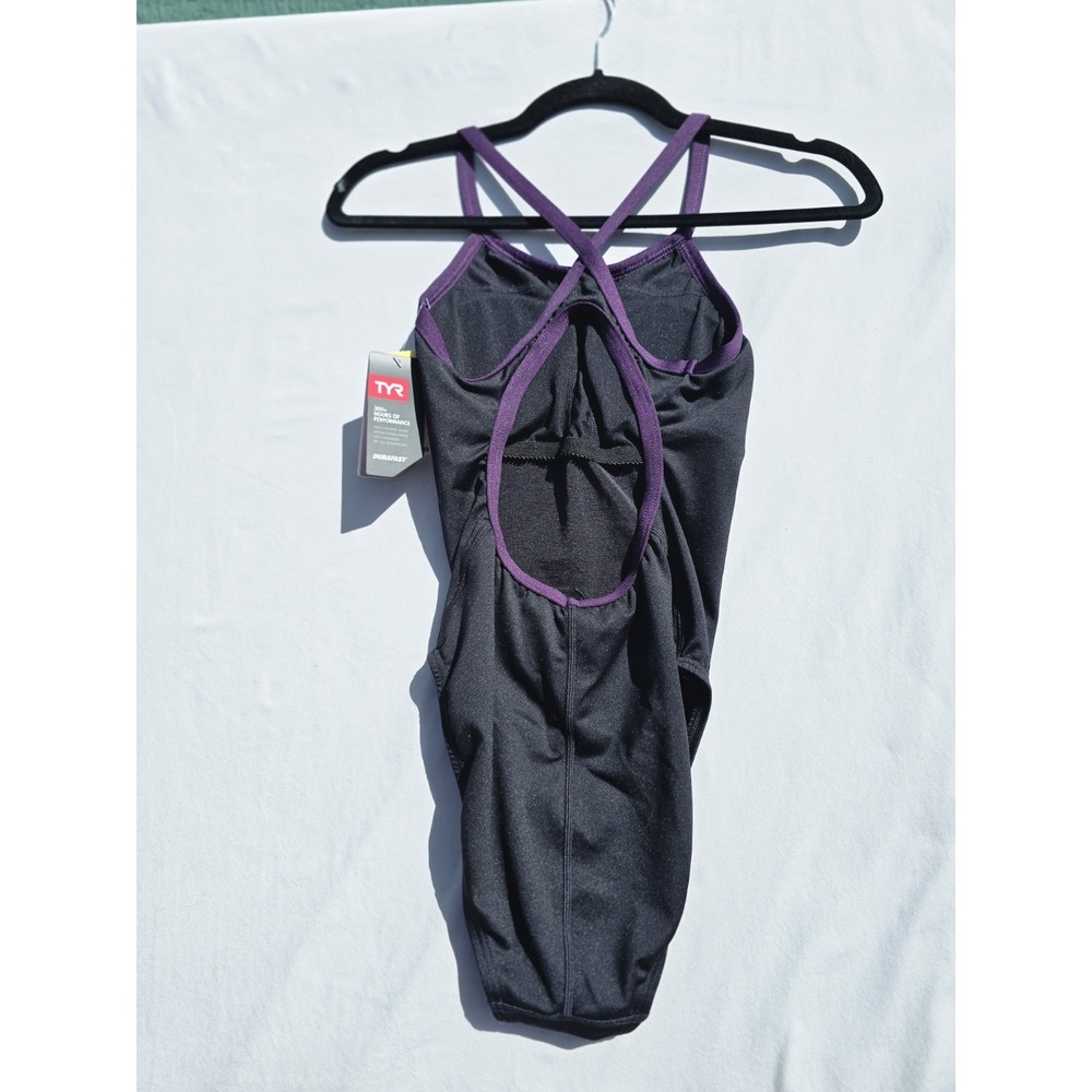 TYR Sport Girls' Solid Durafast Diamondback Swimsuit Size 6 - Picture 5 of 5